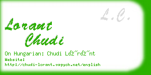 lorant chudi business card